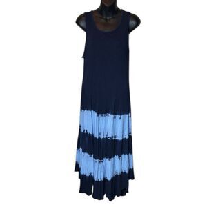 Natural life women’s medium assymetrical tie dye maxi dress sleeveless